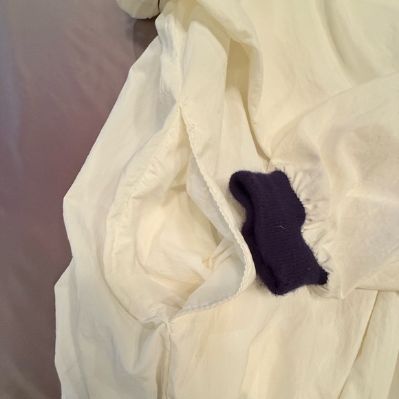 Black/White Lightweight Golf Windbreaker Shirt Jacket V-Neck/Side Pockets Large - Picture 7 of 9